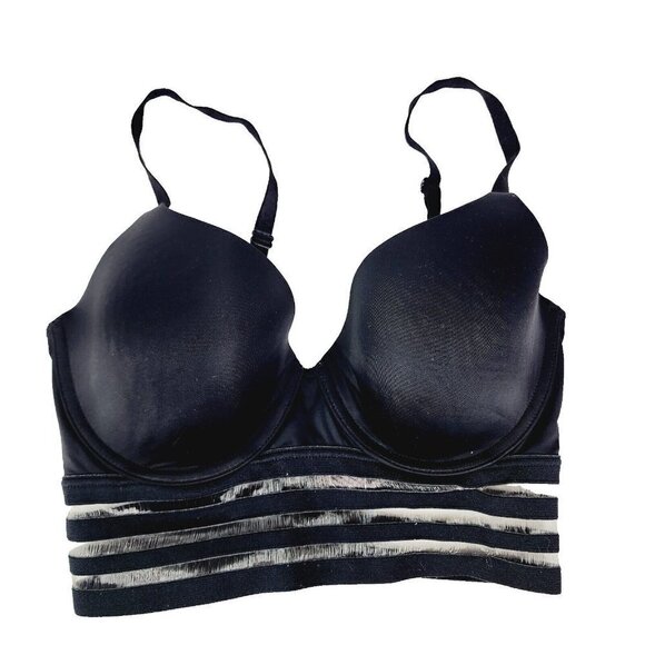 Victoria Secret T Shirt Lightly Lined Demi‎ Black Bra 32DD - Picture 1 of 5
